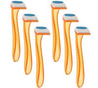 DECHOUS 6 pièces Rasoir Femme Portable Lames Sécurisées pour Jambes Axilles et Parties Intimes Léger pour Épilation Précise et Confortable Couleur Aléatoire Couleur Aléatoire