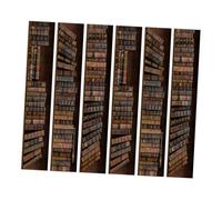 DECHOUS 6 pièces Stickers Escalier Simulant Bibliothèque Autocollants Muraux PVC Étanche Décoration Maison Autoadhésive pour Escaliers et Couloirs