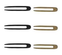 DECHOUS 6pcs Épingles à Cheveux Vintage en Bois Faux Ébène, Accessoires pour Chignon, Maintien Sécurisé, Style Chinois Élégant, pour Femmes Lors D'occasions Spéciales