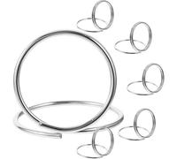 DECHOUS 6pièces Porte Carte Mariage Métal Argenté Double Anneau Porte Numéros de Table et Clips Mémo Décoratifs Polyvalents