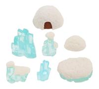 DECHOUS 7 pièces Mini Igloo Glacier Model Kit Résine Figurines Polaires Réalistes pour Décoration Micro Paysage DIY Maison de Glace Miniature pour Garçon Fille et Collection