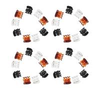 DECHOUS 72pièces Mini Pinces à Cheveux Noir Café et Transparent avec Base Carrée Antidérapante pour Coiffures DIY et Demoiselles Honneur Couleur Aléatoire