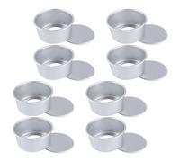 DECHOUS 8 Moules à Gâteau Ronds en Aluminium Anodisé Fond Amovible, Conçus pour Pâtisserie Maison, Cuisson Four et Préparation de Mousseline