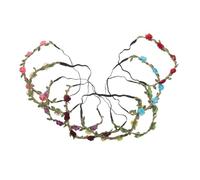 DECHOUS 8 Pièces Bandeaux à Motif Floral Élastiques pour Femmes et Filles Couronnes de Fleurs Boho Ajustables Accessoires de Mariage Demoiselles Honneur Festivals et Fêtes