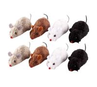 DECHOUS 8 Pièces Lot de Souris Remonter Peluche pour Chat Interactif Mécanique sans Pile Design Réaliste pour Stimuler Instinct Félin et Couleur Aléatoire