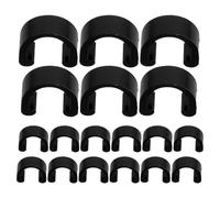 DECHOUS 80 Clips en C en Alliage D’Aluminium Noirs pour Câble et Durite de Frein de Vélo VTT - Colliers de Serrage Robustes pour Fixation de Tuyaux et Guide-Câbles - Lot pour Maintenance