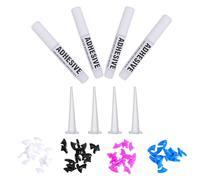 DECHOUS 80 pièces Lot de Protège-Ongles Colorés pour Chats avec Colles Adhésives Protection Douce Les Rayures pour Animaux Accessoires de Toilettage Intérieur