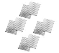 DECHOUS 8pcs Panneaux de Toiture en Aluminium Ondulé Argenté pour Maison Miniature Texture Réaliste et Légèreté, Matériaux de Construction pour Diorama DIY