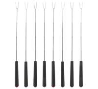 DECHOUS 8pièces Brochettes de Barbecue Télescopiques Acier Inoxydable Fourchettes à Griller Manuelles Rotatives Longues Brochettes pour Marshmallow et Hot Dog Accessoires Camping Barbecue