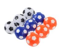 DECHOUS 9 pièces Balles de Football de Table Colorées Accessoires de Remplacement pour Jeu de Football de Bureau Compatibles Plupart des Tables Standard Mixte Noir Blanc Orange Blanc Bleu
