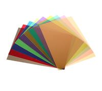 DECHOUS 9 Pièces Ensemble de Filtres à Gel pour Lampe Stroboscopique en PVC, Correction de Couleur et Effets D'éclairage pour Vidéo et Albums Mémoire Couleur Aléatoire