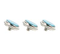 DECHOUS Accessoires Trompette 3 Boutons en Cuivre Bleu Ciel, Lot Rondelles de Protection pour Pistons, pour Musiciens et Réparations d'Instruments