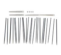 DECHOUS Aiguilles à Ressort pour Saxophone Ténor - Lot 24 Pièces 4 Anches Traditionnelles et 4 Vis - Accessoires pour Instruments à Vent - Pointe Fine Compact et Solide - Réparation et