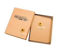 DECHOUS Album Photo Rétro DIY en Kraft Pages Jaunes Format Compact pour Scrapbooking Fait Main Livre D’Images Personnalisé pour Mariage Anniversaire et Souvenirs Familiaux