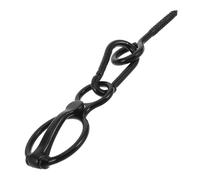 DECHOUS Anneau D'attache pour Cheval en Acier Inoxydable Noir Dispositif Anti-arrachement Sécurisé pour Écurie et Remorque Boucle Rapide pour Licols et Manège Équestre