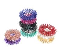 DECHOUS Anneaux de Massage des Doigts Miniatures Anti-Stress Sensoriel Ressort Ergonomique Assortiment 10 Couleurs Vives Masseur Portable Bureau et Voyage Outil de Relaxation pour