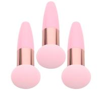 DECHOUS Applicateurs Éponges à Maquillage de Champignon Ensemble de 3 Manche Aluminium pour Fond de Teint Liquide et Poudre Adapté Maquillage Visage et Usage Quotidien
