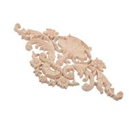 DECHOUS Applique Décorative D'angle pour Meubles, Pièces Décoratives en Bois, Bois Beige Non Peint, Style Vintage Classique, pour Cadres de Lit et Coins, Décoration Intérieure