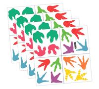 DECHOUS Autocollants de Sol Dinosaures Auto-adhésifs 30x30 Cm, Lot de 4 Set de Pièces Motifs Empreintes de Dinosaures, Décoration Murale Garçon et Filles, Chambre Bébé, Décoration Ludique