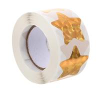 DECHOUS Autocollants Décoratifs Étoiles Holographiques Dorées 15 Pouces 500 Pièces Rouleau pour Récompenses Scolaires Activités Artistiques et Décoration Garçon et Filles Adulte