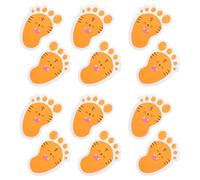 DECHOUS Autocollants Empreintes de Pieds pour Maternelle 12 Paires Auto-Adhésifs Épais et Solide Motifs Animaux pour Garçons et Filles