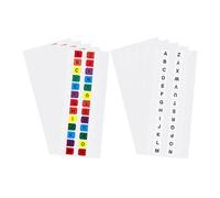 DECHOUS Autocollants Onglets Alphabétiques en Pet pour Bureau, 10 Feuilles Adhésives, Marque-pages Colorés Pratiques pour Classer et Organiser Vos Notes