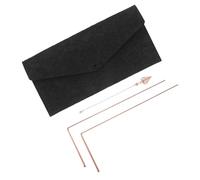 DECHOUS Baguette de Sourcier en Laiton 3 Pièces avec Pendentifs Ronds et Pochette en Feutre - Outil de Radiesthésie pour Détection D’Eau Chasse aux Fantômes et Recherche de Trésors