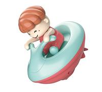 DECHOUS Bain Garçon Fille Forme de Yacht Cartoon Flottant à Remontoir pour Bain et Piscine Déveil Sécurisé pour Garçon et Fille