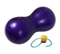 DECHOUS Ballon de Yoga en PVC Anti Éclatement, Forme Cacahuète 45x70 CM | Surface Lisse, Toucher Confortable, Portable, Massage et Musculation, avec Pompe, Teinte Violet
