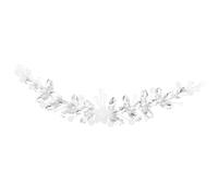 DECHOUS Bandeau de Mariée en Cristal Vigne de Raisins Scintillante Accessoire Cheveux Argenté Léger pour Mariage et Cérémonie Serrage-Tête Floral Bohème pour Coiffure Élégante