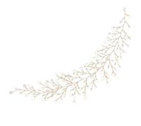 DECHOUS Bandeau de Perles Doré Délicat Élégant en Cuivre et Cristal, Accessoire Cheveux Mariage pour Femmes, pour Festivals et Séances Photo