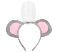 DECHOUS Bandeau De Souris Avec Toque De Chef Gris, Serrage-tête Amusant, Costume De Rat, Accessoire De Fête Unisexe Pour Carnaval Et Spectacle