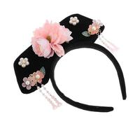 DECHOUS Bandeau Traditionnel Hanfu pour Filles Style Royale, Serrage-tête Chinois Qing Antique en Tissu Confortable, Accessoires pour Cheveux Chinois Vintage pour Fêtes, Mariage et Photos