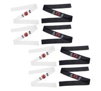 DECHOUS Bandeaux Lot de 8 à Motifs Japonerie Chapeau Samouraï en Polyester pour Déguisement Fête Garçon et Filles et Adultes Accessoires Costume Polyvalents