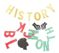 DECHOUS Bannière du Mois de L'histoire des Noirs, Bannière Décorative en Papier, Couleur Attrayante, pour Célébration en Extérieur, Décoration de Fête Black History Month