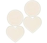 DECHOUS Bases en Bois Naturel pour Fond de Paquet au Crochet 4 Pièces pour DIY Tressage Panier Base de Panier Solide et Polyvalente pour Loisirs Créatifs