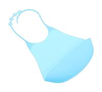 DECHOUS Bavoir Adulte Multifonction en Silicone Bleu, Imperméable et Léger, pour Personnes Âgées Alitées Convalescence, Facile à Nettoyer