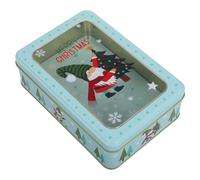 DECHOUS Boîte à Biscuits Métal Avec Couvercle Gnome Pour Offrir Boîte De Noël Contenant Métallique Pour Friandises Pour Cadeaux De Fête