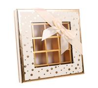 DECHOUS Boîte à Chocolat Vide en Carton Ruban, Coffret Présent pour Chocolats et Petits Gâteaux, pour Anniversaire et Saint-Valentin
