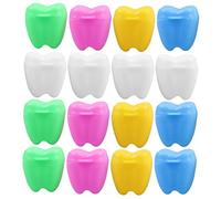 DECHOUS Boîte à Souvenirs de Dents de Lait pour Garçon et Filles Mixte, 12 Pièces, Petite Taille, Plastique Coloré, Étui Compact pour Conserver Dents Bébé, Présent Souvenir D'enfance Pratique et Léger