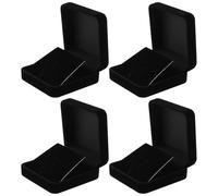 DECHOUS Boîte de Présentation en Velours pour 4 Badges Commémoratifs Capsules Protectrices pour Pièces de 60 MM Coffret Carré pour Rangement Présentoirs à Épinglettes pour Événements