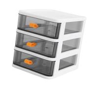 DECHOUS Boîte de Rangement de Bureau Transparente à Mini Commode à Niveaux Organisateur Polyvalent pour Fournitures de Bureau et Cosmétiques Espace Optimisé