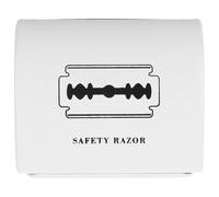 DECHOUS Boîte de Rangement Étui à Outils de Rasage Portable pour Lames de Rasoir en Tôle Blanche, Capacité Grosse Élégant et Anti-Poussière pour Usage Pratique