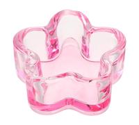 DECHOUS Bol de Trempage Forme Fleur de , Accessoire Manucure Polyvalent en Verre Rose Translucide pour pour Salon ou Usage à Domicile