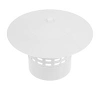 DECHOUS Bouchon de Cheminée en Pvc Blanc, Résistant la Pression, Protège la Pluie Neige, pour Camping en Extérieur, Installation Facile
