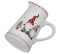 DECHOUS Bouilloire en Céramique 1,2 L Poignée, Design Noël Nordique Créatif, Pichet à Eau Froide sans Couvercle, Carafe Décorative pour Dîners, Pique-niques et Fêtes de Fin D’année