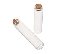 DECHOUS Bouteilles en Verre avec Bouchon en Bois pour Souvenirs de Poils de Chat et Chien, Stockage Sécurisé et Urne Commémorative pour Animaux de Compagnie