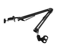DECHOUS Bras de Micro Pliable en Métal Robuste, Support de Micro à Perche Pivotant à 360° Pied de Bureau Réglable, pour Podcast, Streaming et Enregistrement Mobile