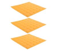 DECHOUS Briques Tactiles en Pvc Jaunes pour Chemin Piéton Antidérapantes, Installation Facile, Pack de 3 Pièces Adapté aux Trottoirs et Sentiers pour Personnes Malvoyantes