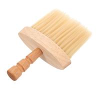 DECHOUS Brosse de Barbier Manche en Bois, Brosse Dure pour Vagues et Rasage Manuel, Accessoire Coiffure pour Nettoyage du Cou, pour Salon et Usage Quotidien
